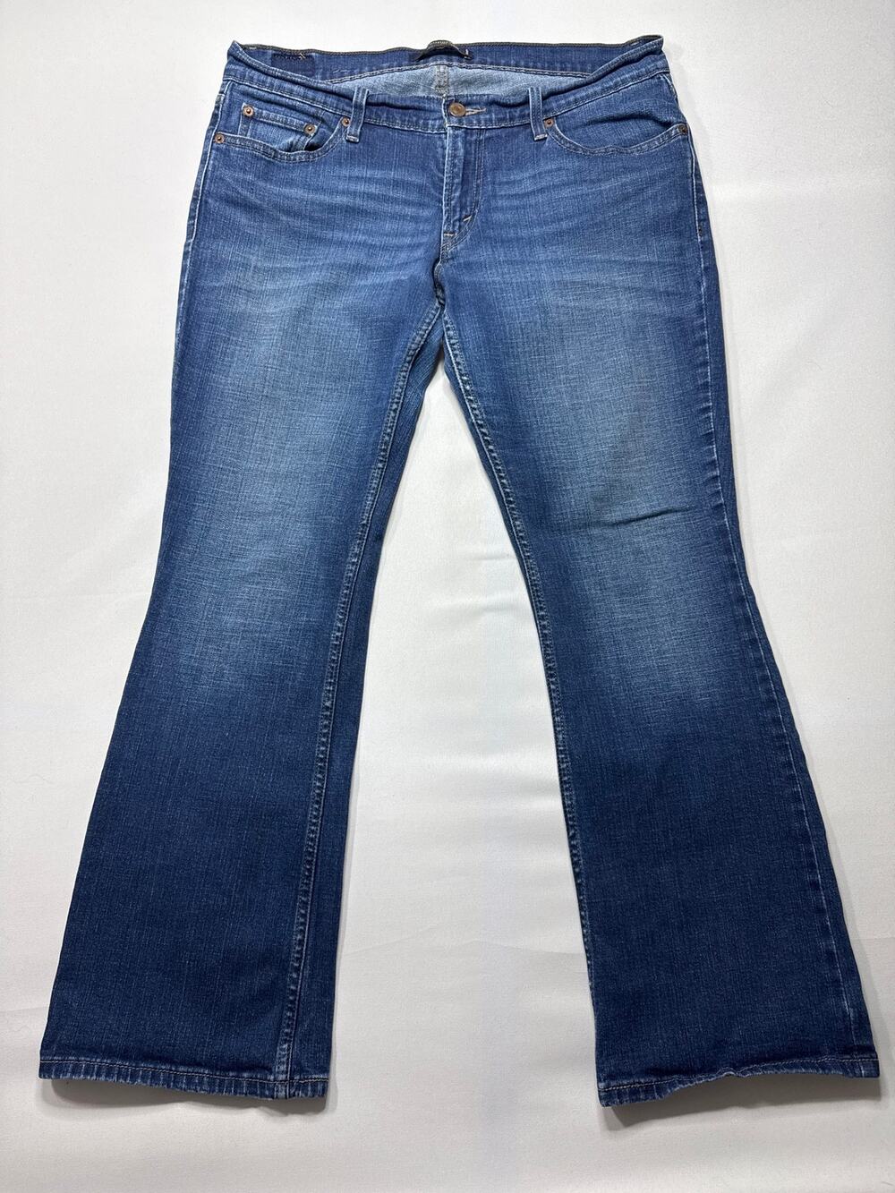Levi's 524 Women's Too Superlow Flare Leg Blue Jeans - Size 13 S/C (34x28.5)